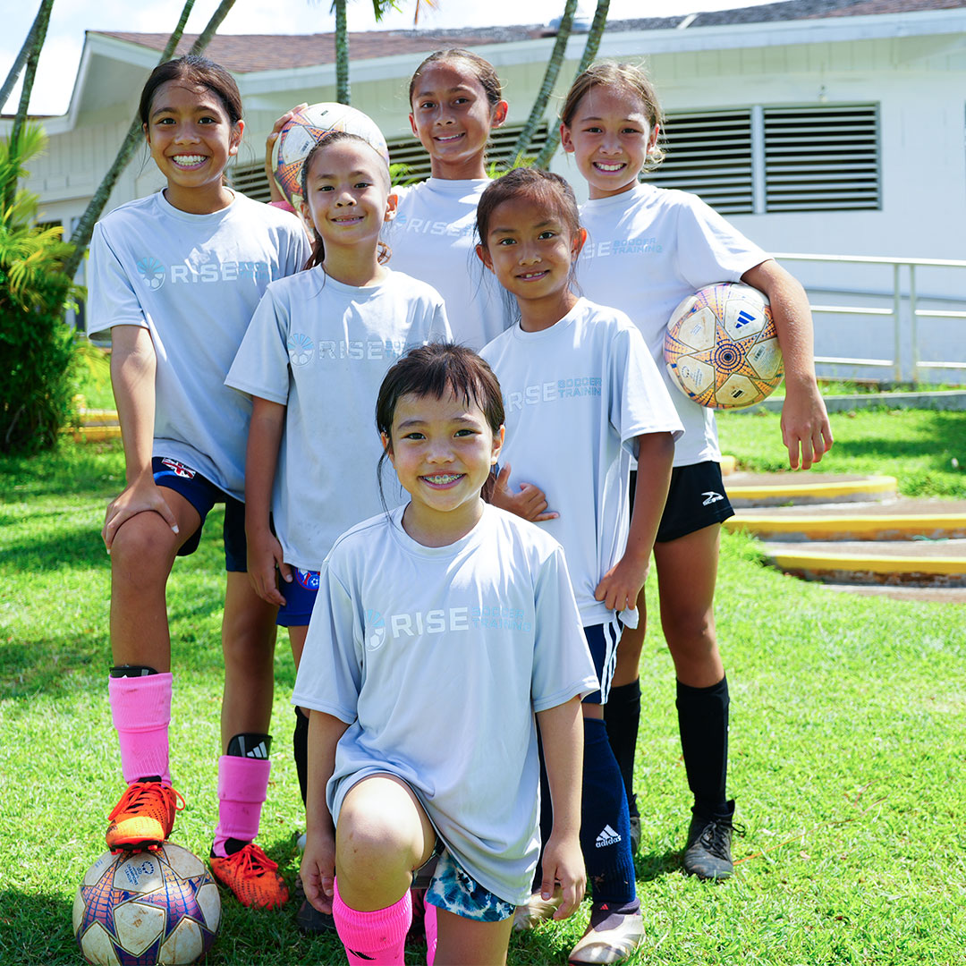 image of some of the players from Rise Soccer Training.